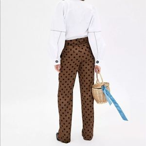 ZARA Brown Polka Dot Pants